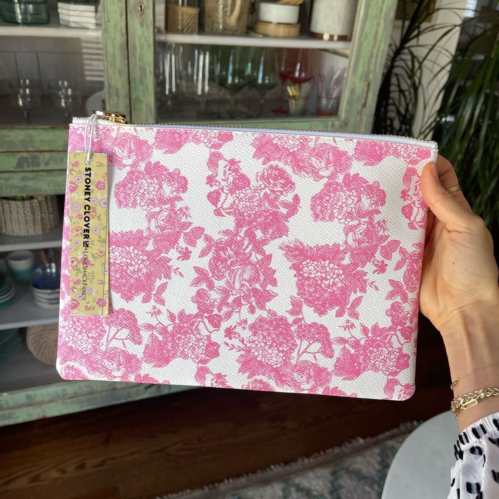 Stoney Clover Lane x LoveShackFancy flat pouch, Brand new with tags